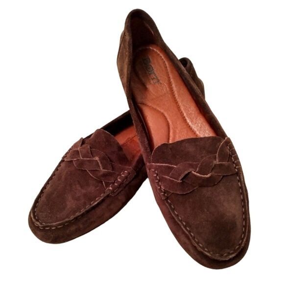 Born Women's Suede Loafer "Kasa" 8M Boho Premium Earthy Collegecore Driving Shoe - Picture 1 of 12